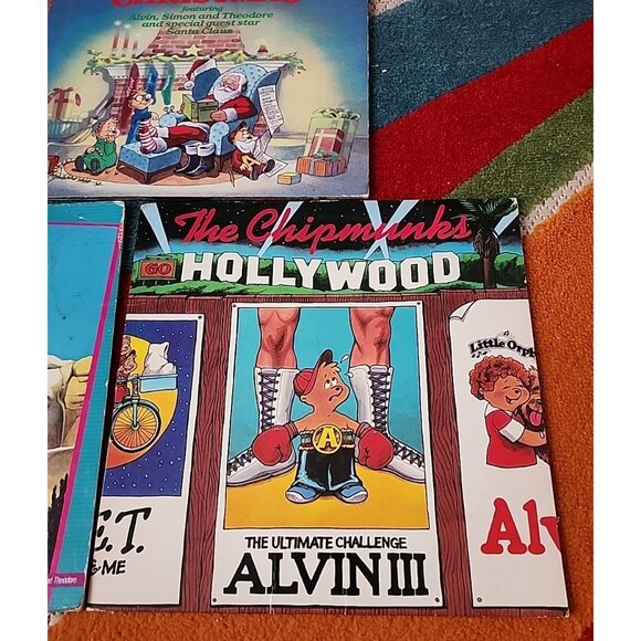The Chipmunks LP Record Lot 3 Christmas, Chipmunk Rock, Hollywood Vintage Vinyl - Picture 3 of 12